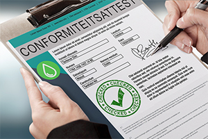 detail van productkenmerk attest certificat