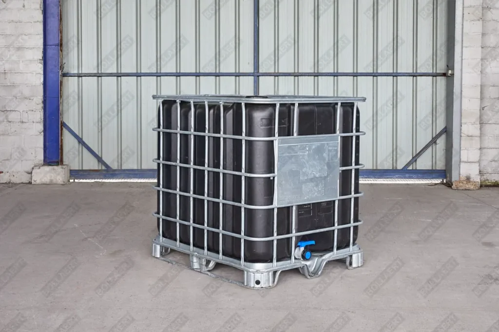 IBC container ZWART op metalen of kunststof pallet - vernieuwd