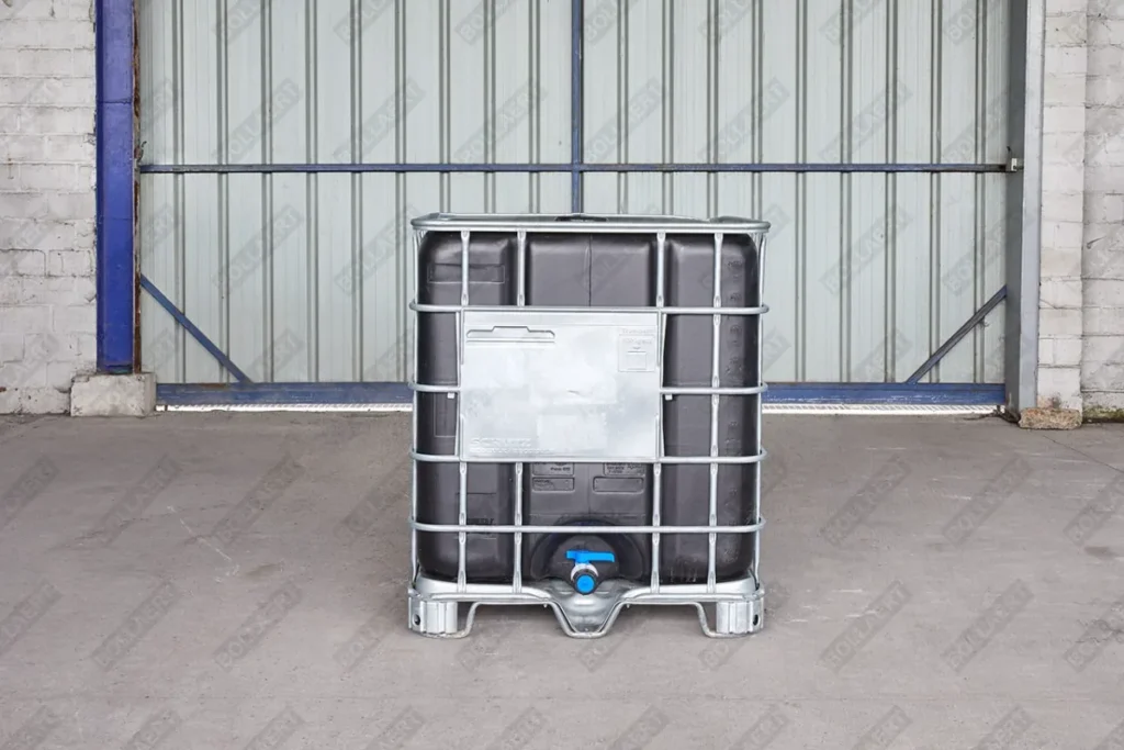 IBC container ZWART op metalen of kunststof pallet - vernieuwd