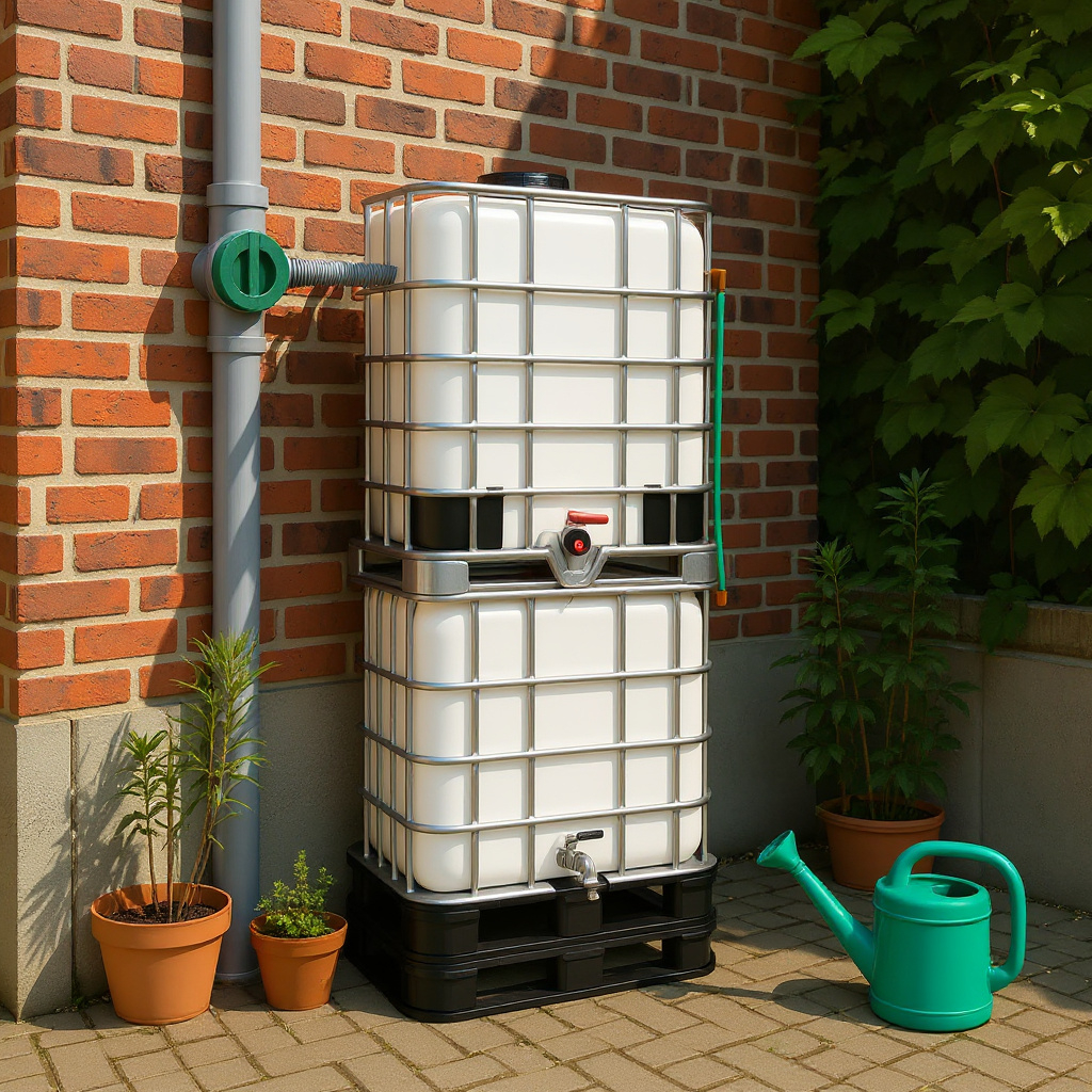 2 gestapelde IBC containers WIT op metalen of kunststof pallet – professioneel gecleand