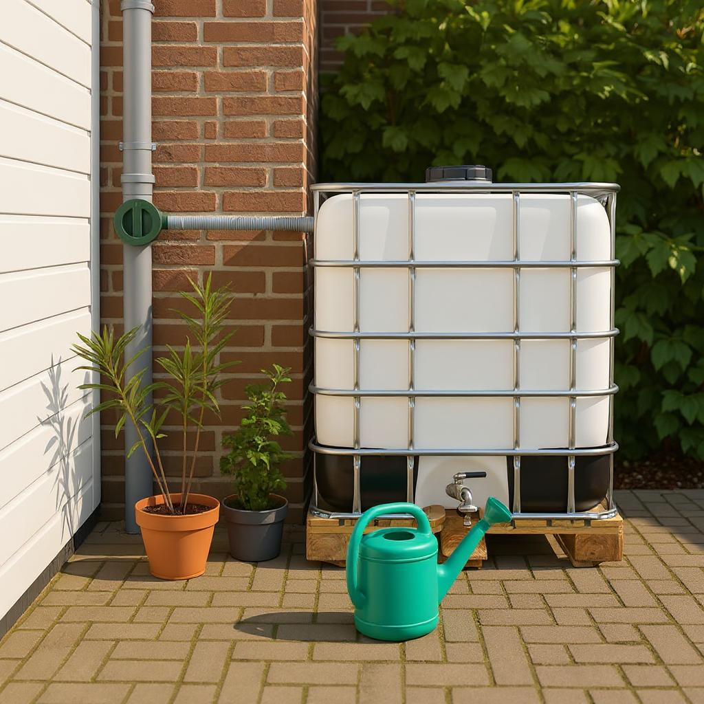 IBC container WIT op houten pallet - professioneel gecleand