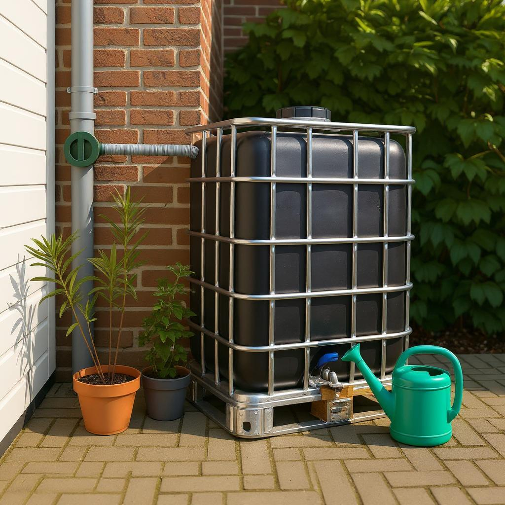 IBC container ZWART op metalen of kunststof pallet - professioneel gecleand