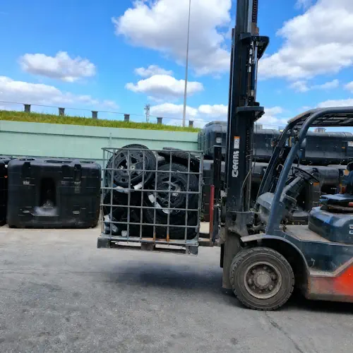 IBC container zonder blaas op metalen pallet