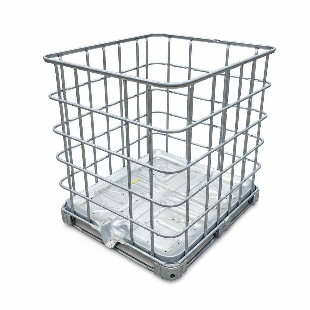 IBC container zonder blaas op metalen pallet